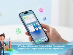 HP Terbaru Dirancang Ringan Untuk Penggunaan Digital Satu Tangan Harian Modern Ergonomis
